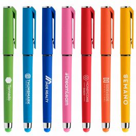 Promotional Bright Soft Touch Ami Stylus Gel Pen